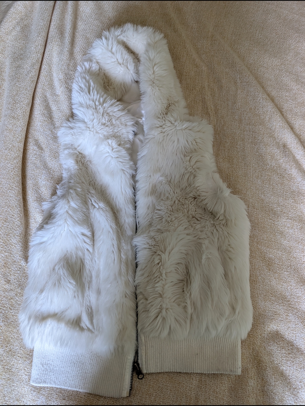 H&M Satin-Look Cream Lined Piece